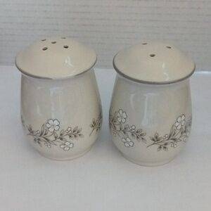 Newcore Floral Stoneware Salt And Pepper Shaker With Plastic Stoppers